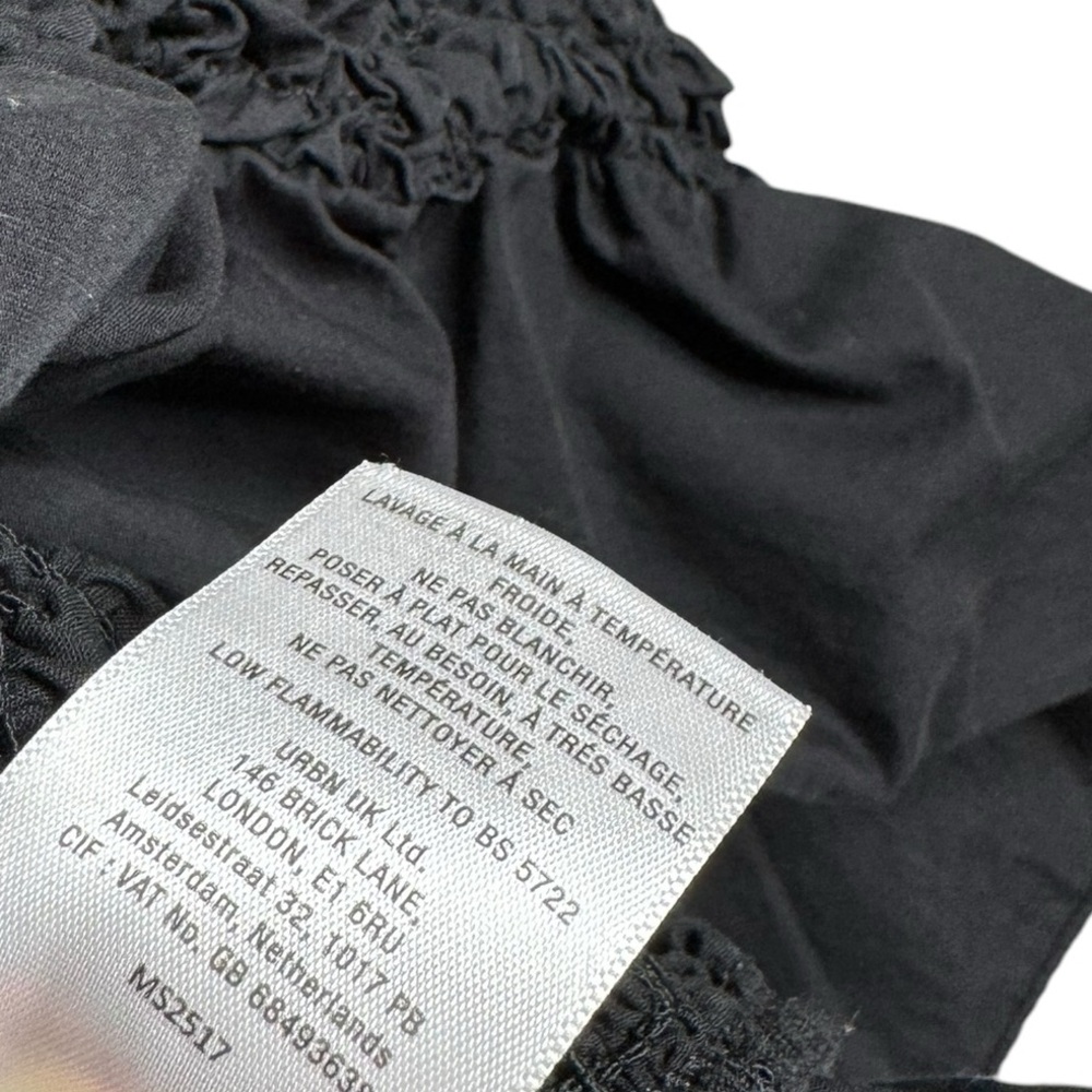 Anthropologie X Mare Mare | Smocked Tie Front Top in Black Small - Picture 8 of 10
